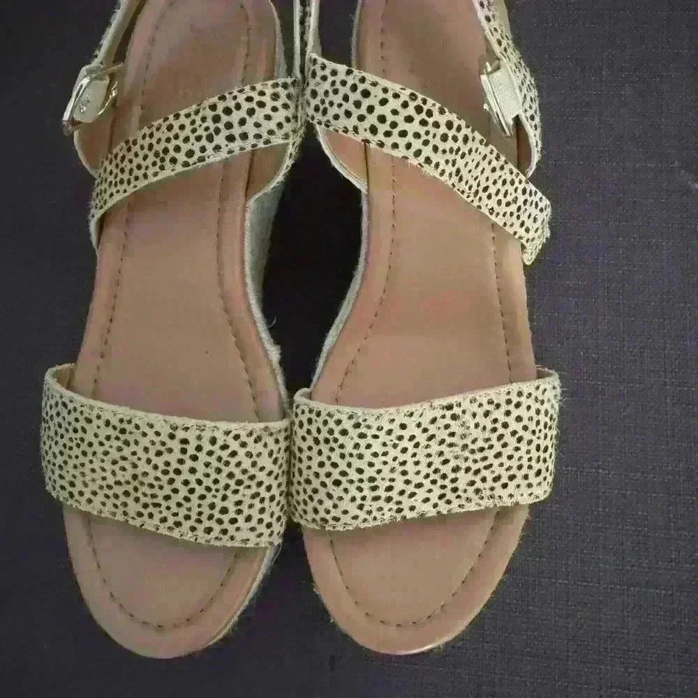 NWT J.Crew Leopard Calfhair Platform Espadrilles
